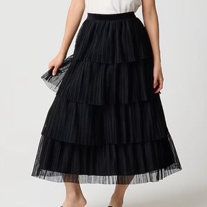 NWT Black Tulle Tiere Skirt J Crew, Small